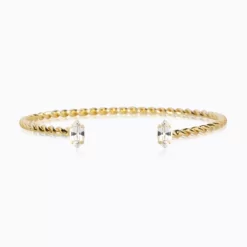 Petite Navette Bracelet Gold / Crystal