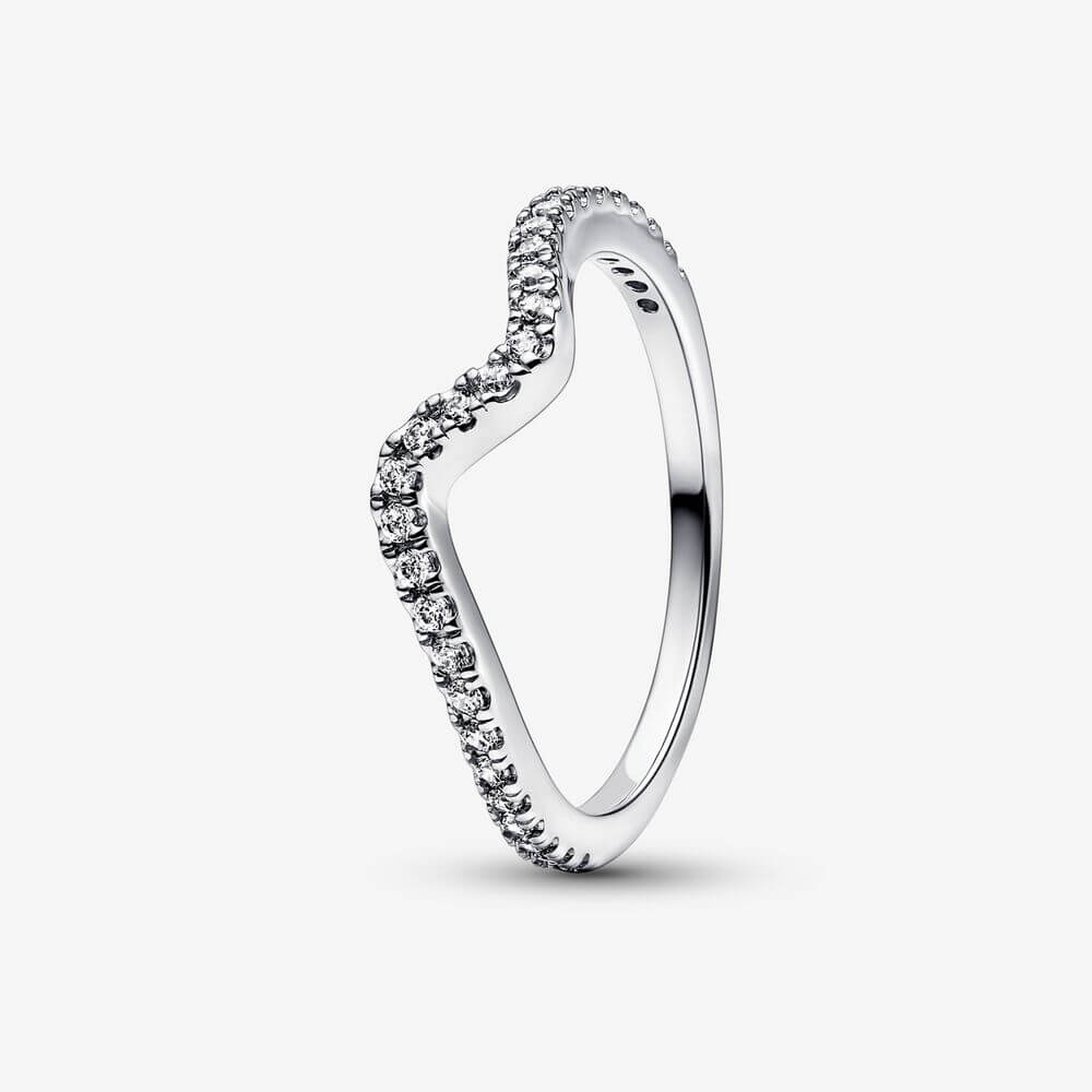Pandora Sparkling Wave Ring