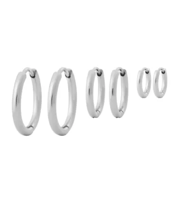 Edblad Triple Pair Hoops Steel