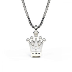 Pia & Per Halsband i silver - Vit prinsesskrona