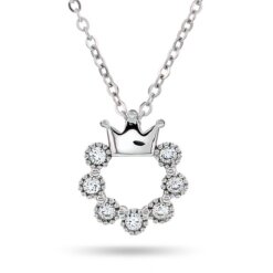 Pia & Per Halsband silver med krona