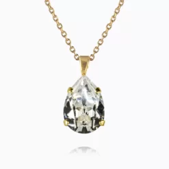 Mini Drop Necklace Gold Silk