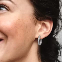 Pandora Timeless pavéprydda creoler