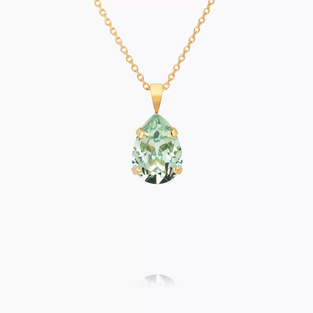 Mini Drop Necklace / Light Chrysolite