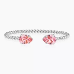 Mini Drop Bracelet Rhodium Light Rose