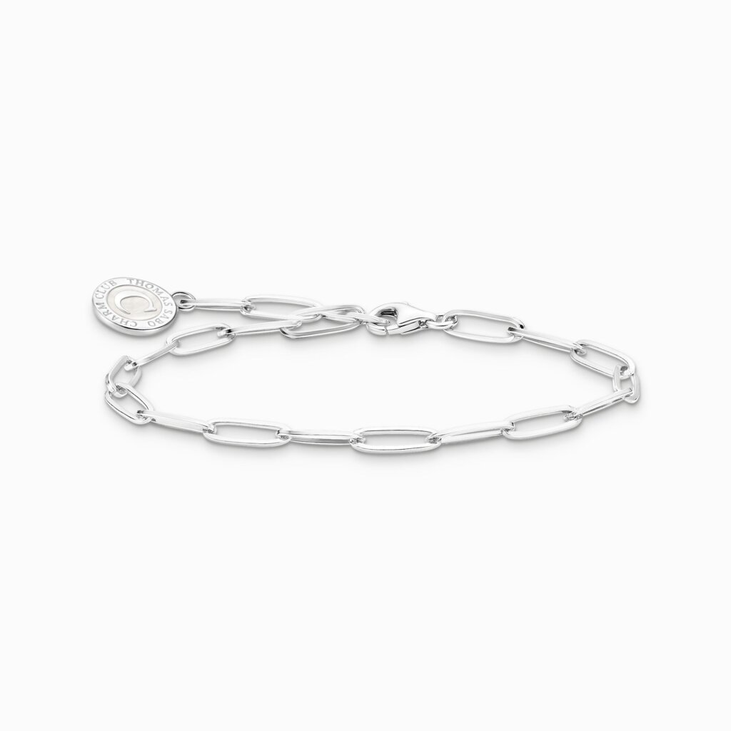 Charm-armband med vit Charmista Coin silver