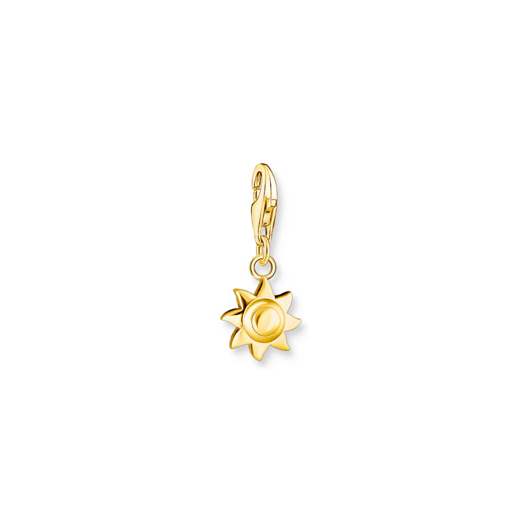 Charm-hängsmycke sol guld
