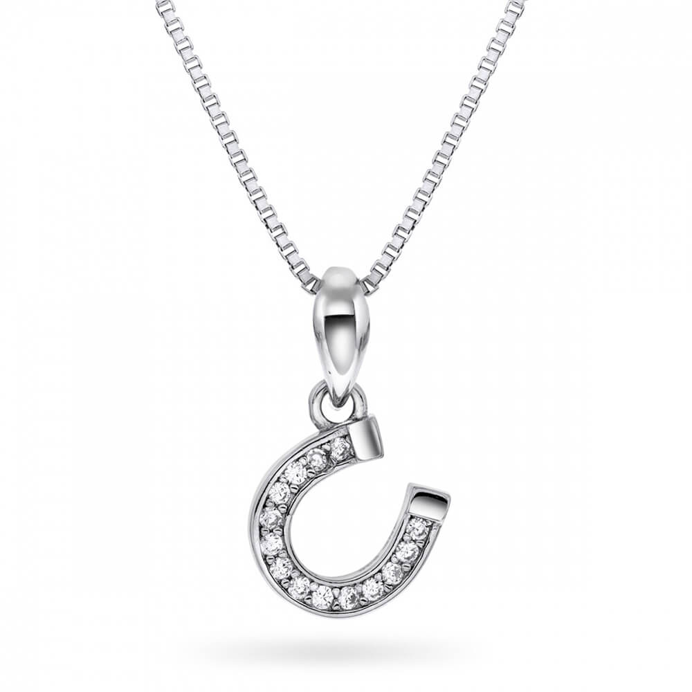 Pia & Per Halsband silver - Hästskor med cz.