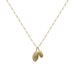 Letters/lingonberry pendant gold