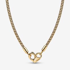 Pandora Moments glittrande kedjehalsband guld