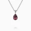 Petite Drop Necklace / Iris Rhodium
