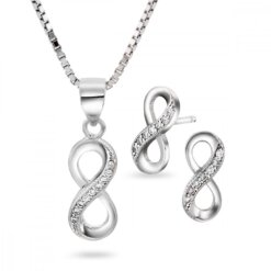 Smyckeset Infinity halsband och örhänge