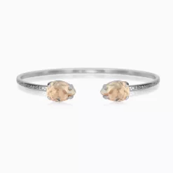 Petite Drop Bracelet Rhodium / Golden Shadow