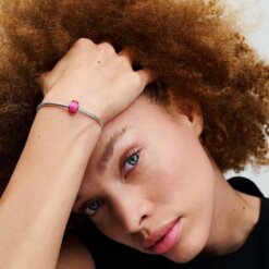 Rosa miniberlock i muranoglas