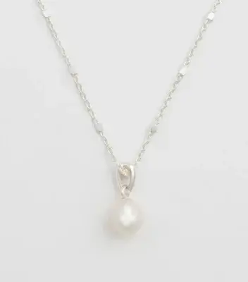 Syster P Treasure Single Pearl Necklace Silver