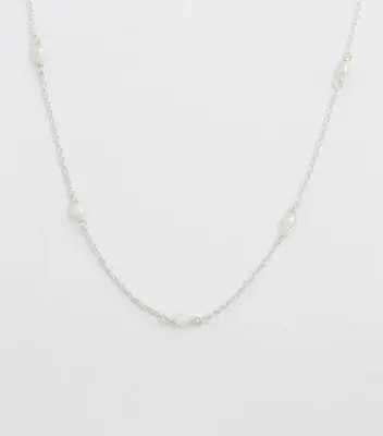 Syster P Treasure Multi Pearl Necklace Silver