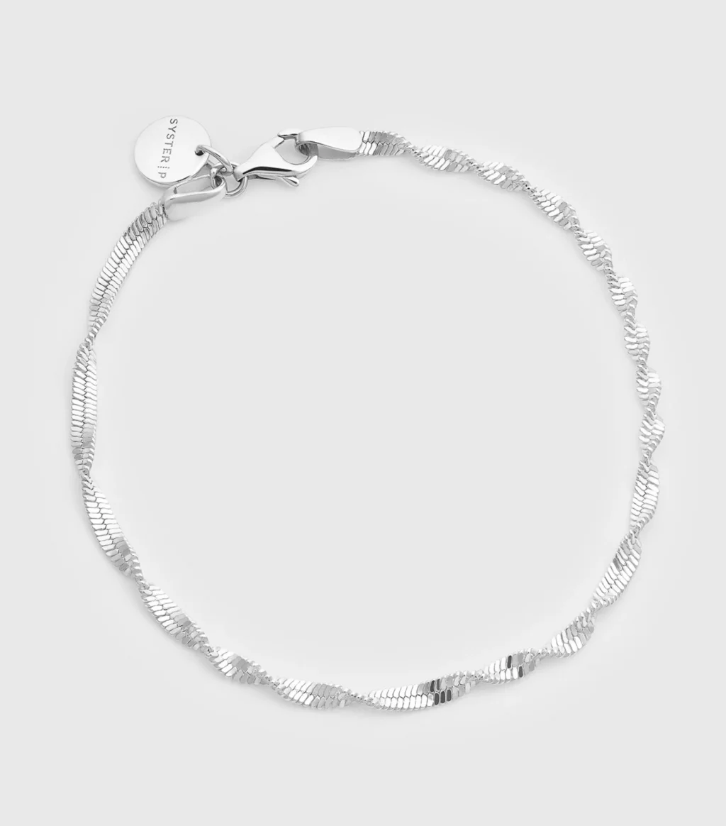 Syster P Herringbone Twisted Bracelet Silver