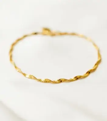 Herringbone Twisted Bracelet Gold