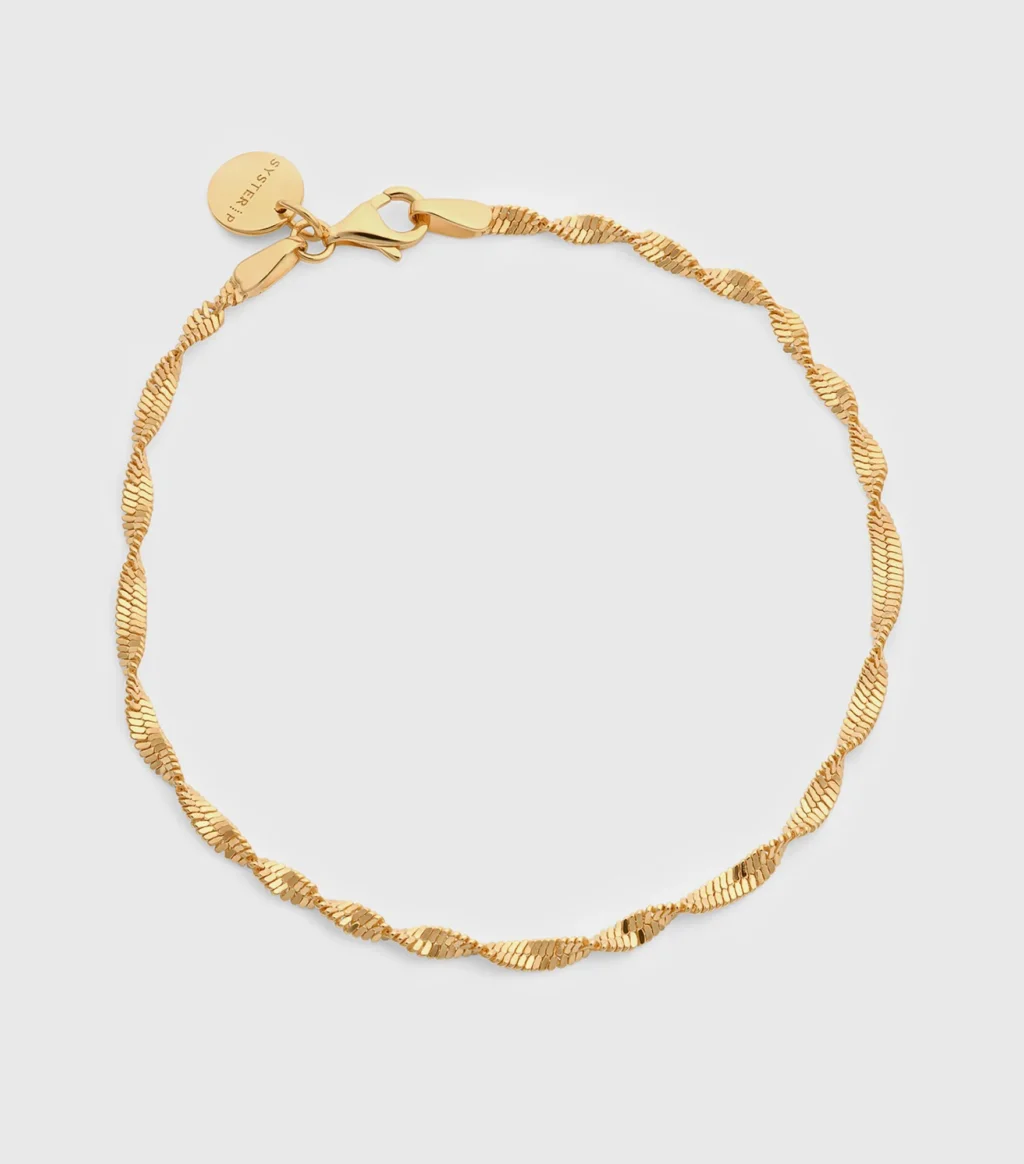 Herringbone Twisted Bracelet Gold