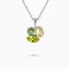 Ana Necklace / Lime Combo Rhodium