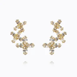 Multi Star Cuff Earrings / Crystal