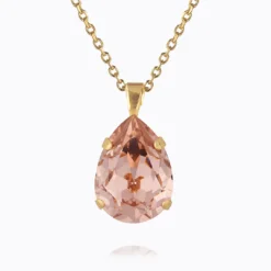 Classic Drop Necklace Gold Vintage Rose