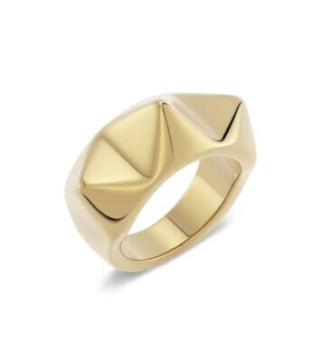 Edblad Peak Rivet Ring Gold