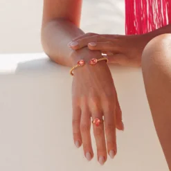 Mini Drop Bracelet / Rose Peach