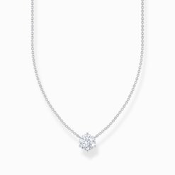 Thomas Sabo Halsband med vitt zirkonia-hängsmycke