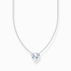 Thomas Sabo Halsband med vitt hjärtformat hängsmycke