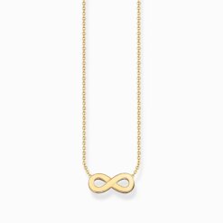 Thomas Sabo Halsband med evighets-hänge, guldpläterat