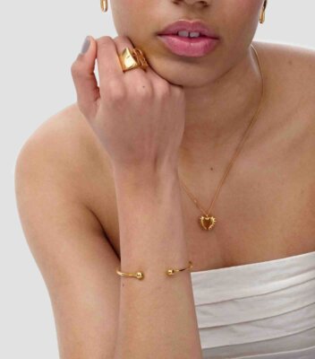 Syster P Strict Ball Bangle Gold