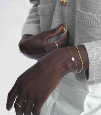 Syster P Treasure Single Pearl Bracelet Gold