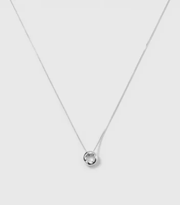 Syster P Bolded Wavy Necklace Silver