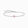Thomas Sabo Armband med rosa hjärtformad zirkoniasten, silver