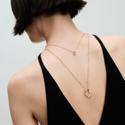 Halsband med Hängsmycke i Organiska Former