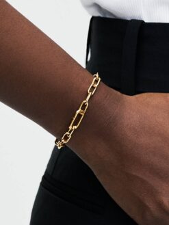 Pandora Litet Länkkedjearmband på handled – ME-armband guld styling