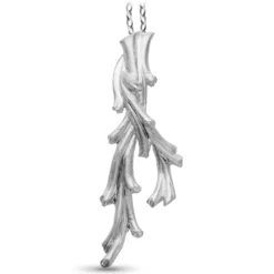 Hänge Matte Coral Rhodinerat Silver