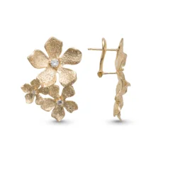 Örhängen Stardust Flower Förgyllt Silver