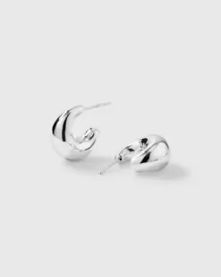 Syster P Bolded Little Sis Earrings Silver – chunky hoops i återvunnet silver