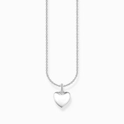 Thomas Sabo Halsband med hjärtformat hänge, silver