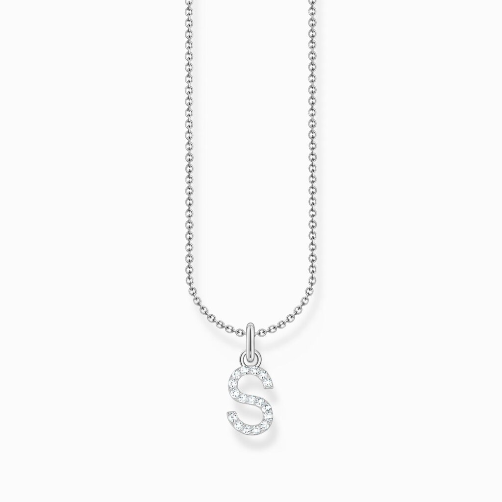 Thomas Sabo Halsband med bokstaven S, silver
