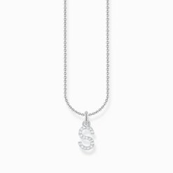 Thomas Sabo Halsband med bokstaven S, silver