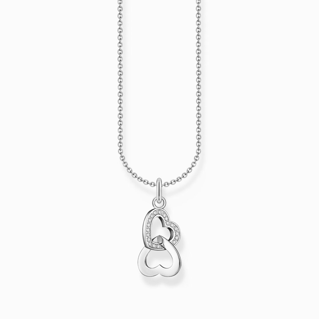 Thomas Sabo Halsband med sammanlänkade hjärtan silver