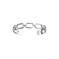 Les Georgettes Chaîne-armband 8 mm i silverfinish med cubic zirconia och plats för vändbara inserts