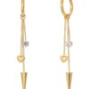 Peak Hoops Multi Heart Gold
