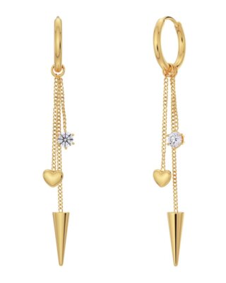 Peak Hoops Multi Heart Gold