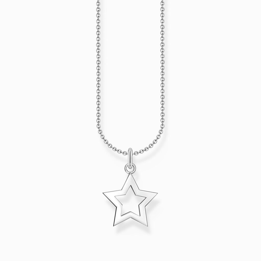 Halsband med stjärn-hänge, silver