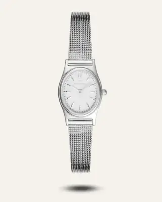 Mockberg Retro Mesh Silver Watch