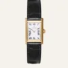 Mockberg Timeless Black Leather Gold Watch